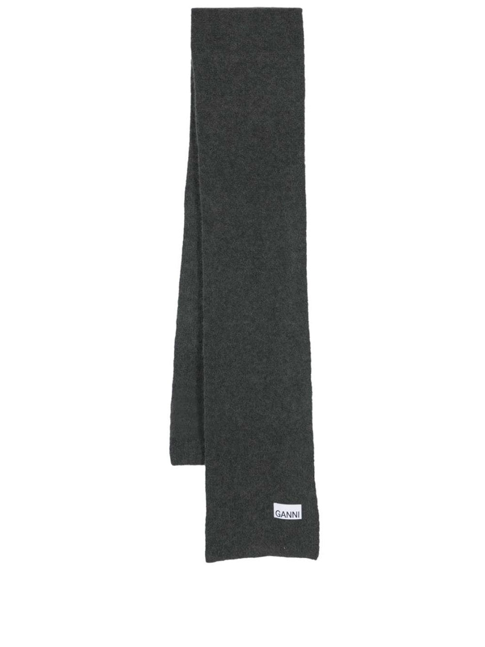 가니 / 로고 스카프 울 그레이 A4933 490 STK - GANNI