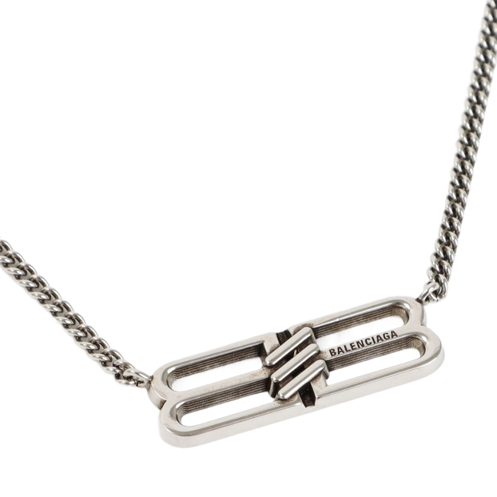 26SS 발렌시아가 / BB 아이콘 네크리스 실버 696223 TZ99I 0911 STK  - BALENCIAGA