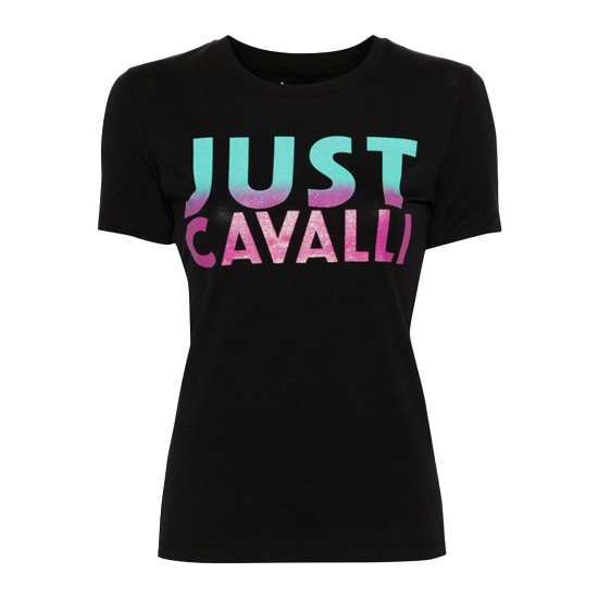 저스트까발리 / 여성 빅 로고 반팔 티셔츠 76PAHE12CJ112 899 BPG