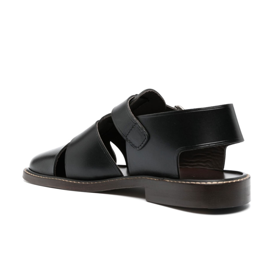  르메르 / 남성 피셔맨 컷아웃 샌들 블랙 FO0026 LL196 BK999 STK - LEMAIRE