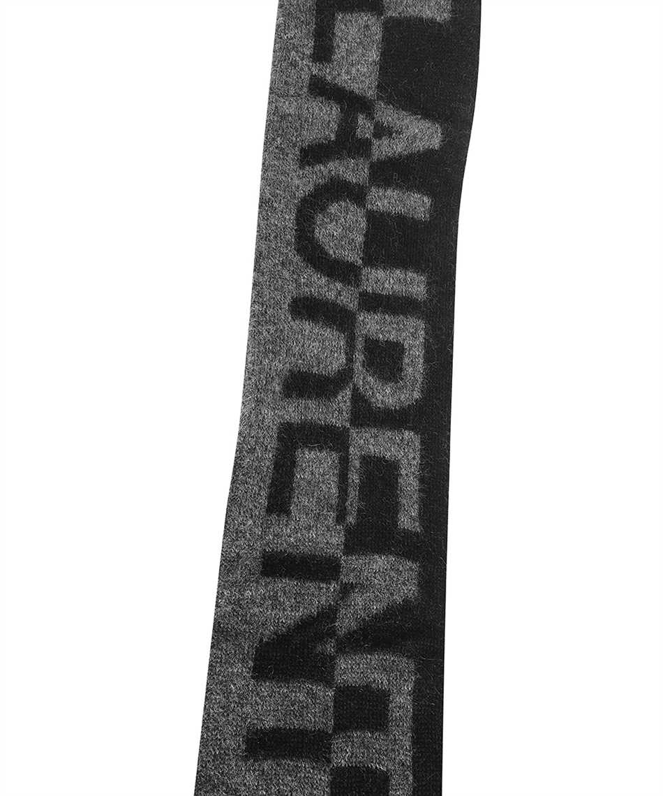 생 로랑 / 여성 시그니처 울 스카프 다크 그레이 719421 3YI68 1061 STK - SAINT LAURENT