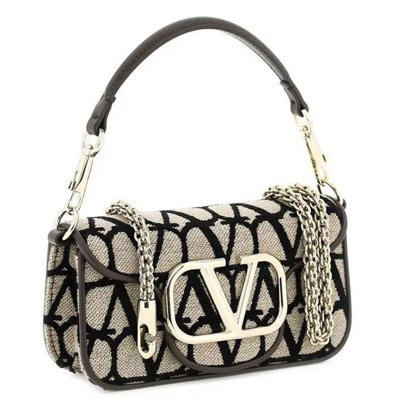발렌티노 가라바니 / 아이코노그래피 스몰 숄더백 베이지블랙 3W2B0L97JSQ 6ZN STK - VALENTINO GARAVANI