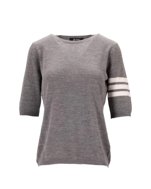 25FW 라 로즈 / 여성 메리노 울 반팔 스웨터 A2302MR1094 BPG