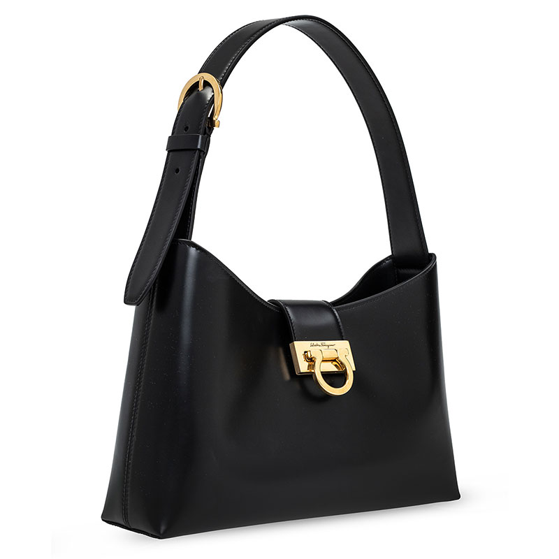 살바토레 페라가모 / 트리폴리오 숄더백 블랙 210926 745035 STK - SALVATORE FERRAGAMO