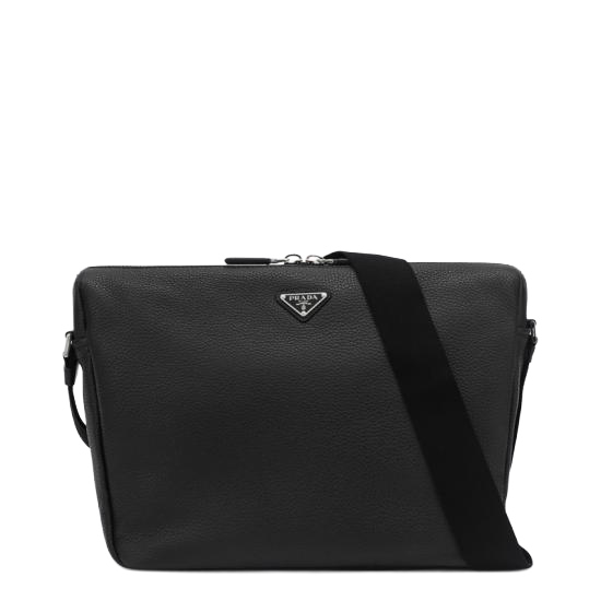25SS 프라다 / 남성 비텔로 삼각로고 크로스백 2VH182NOO2BBE Black BPG