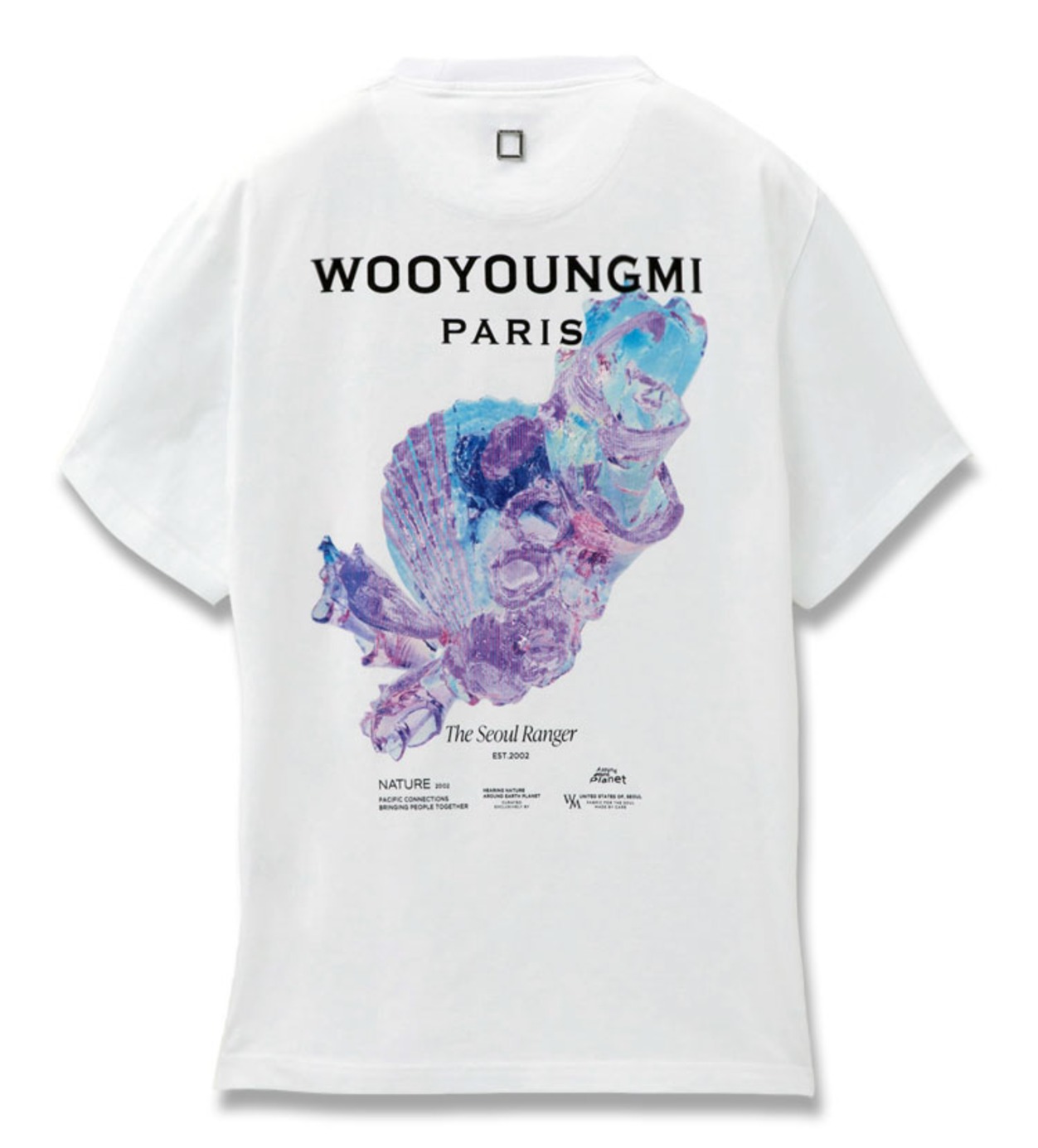 25SS 우영미 화이트 3D 코랄 백로고 티셔츠 W251TS05701W MRK