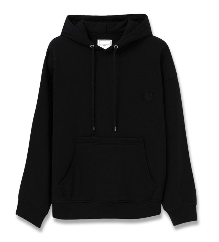 26FW 우영미 플라워 백로고 후드 티셔츠 블랙 MRK