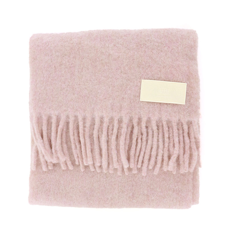 아미 / 공용 오버사이즈 울 머플러 파우더핑크 USF417 AA0003 679 STK - AMI