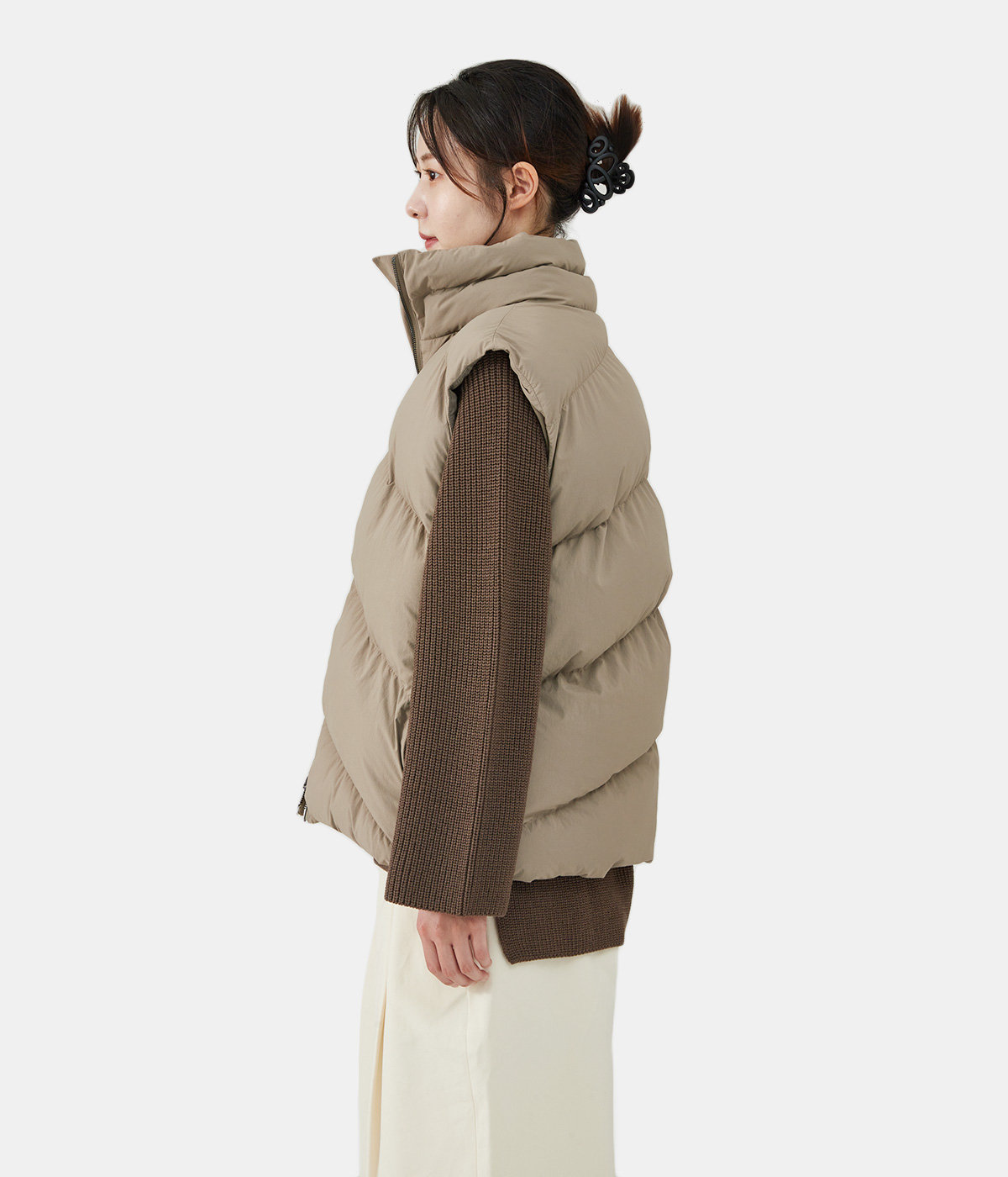 스튜디오 니콜슨 / 여성 에코 다운 베스트 베스 다크 스톤 SNW 1037 DARK STONE STK - STUDIO NICHOLSON