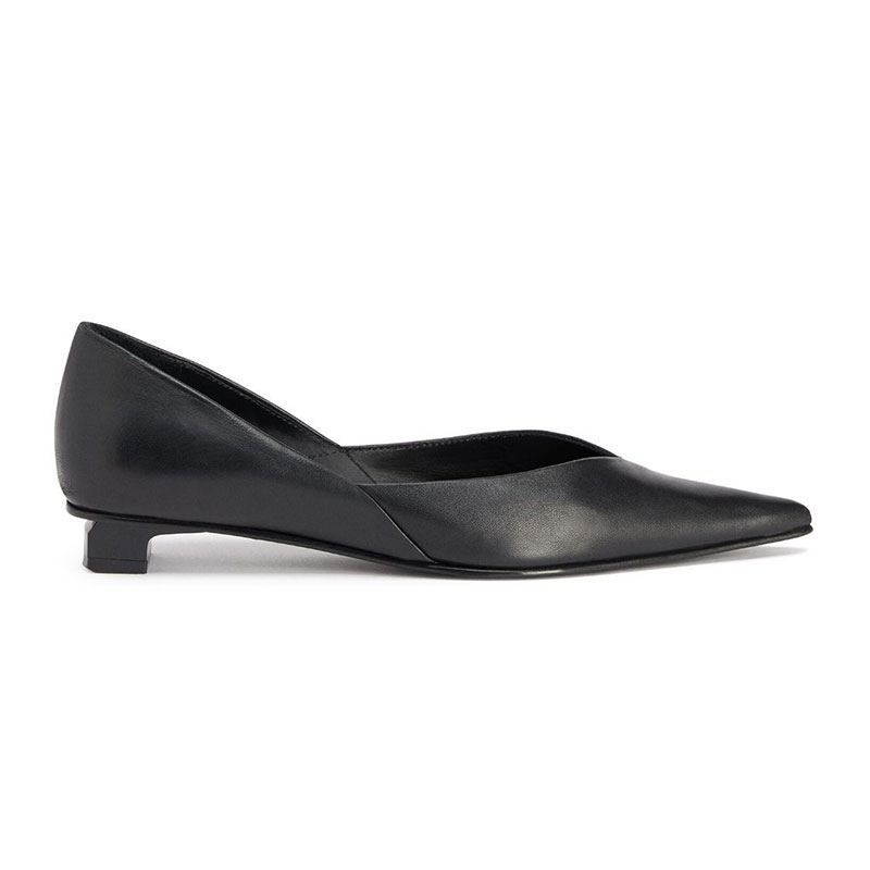 아미 / 여성 포인트 토 플랫슈즈 블랙 FSV800 AL0021 001 STK