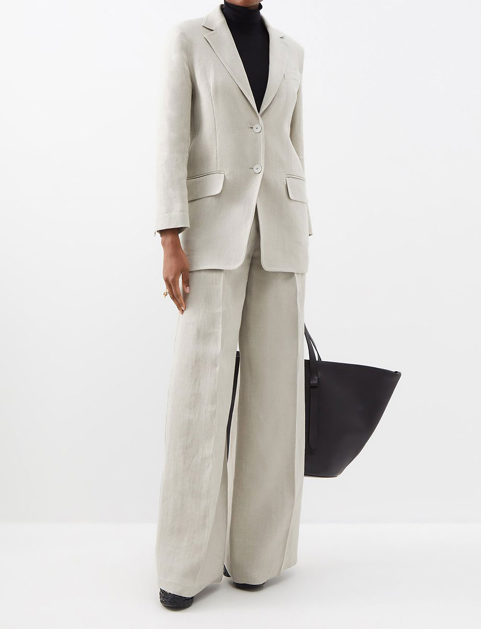 막스마라 / 여성 아델치 린넨 싱글 코트 샌드 2310410238600 001 STK - MAX MARA STUDIO