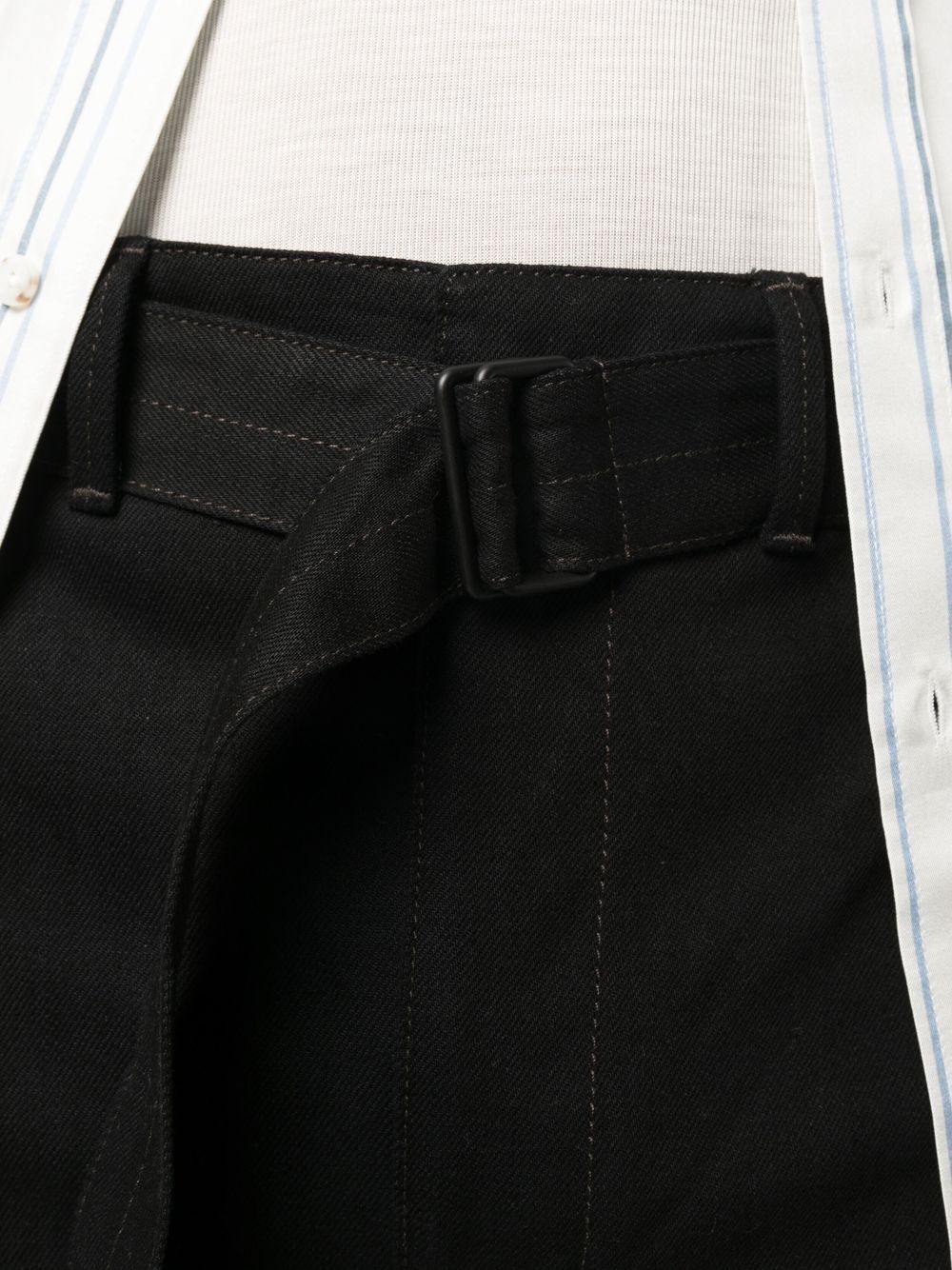 23SS 르메르 / 남성 트위스트 벨티드 팬츠 블랙 PA326 LD1000 BK999 STK - LEMAIRE