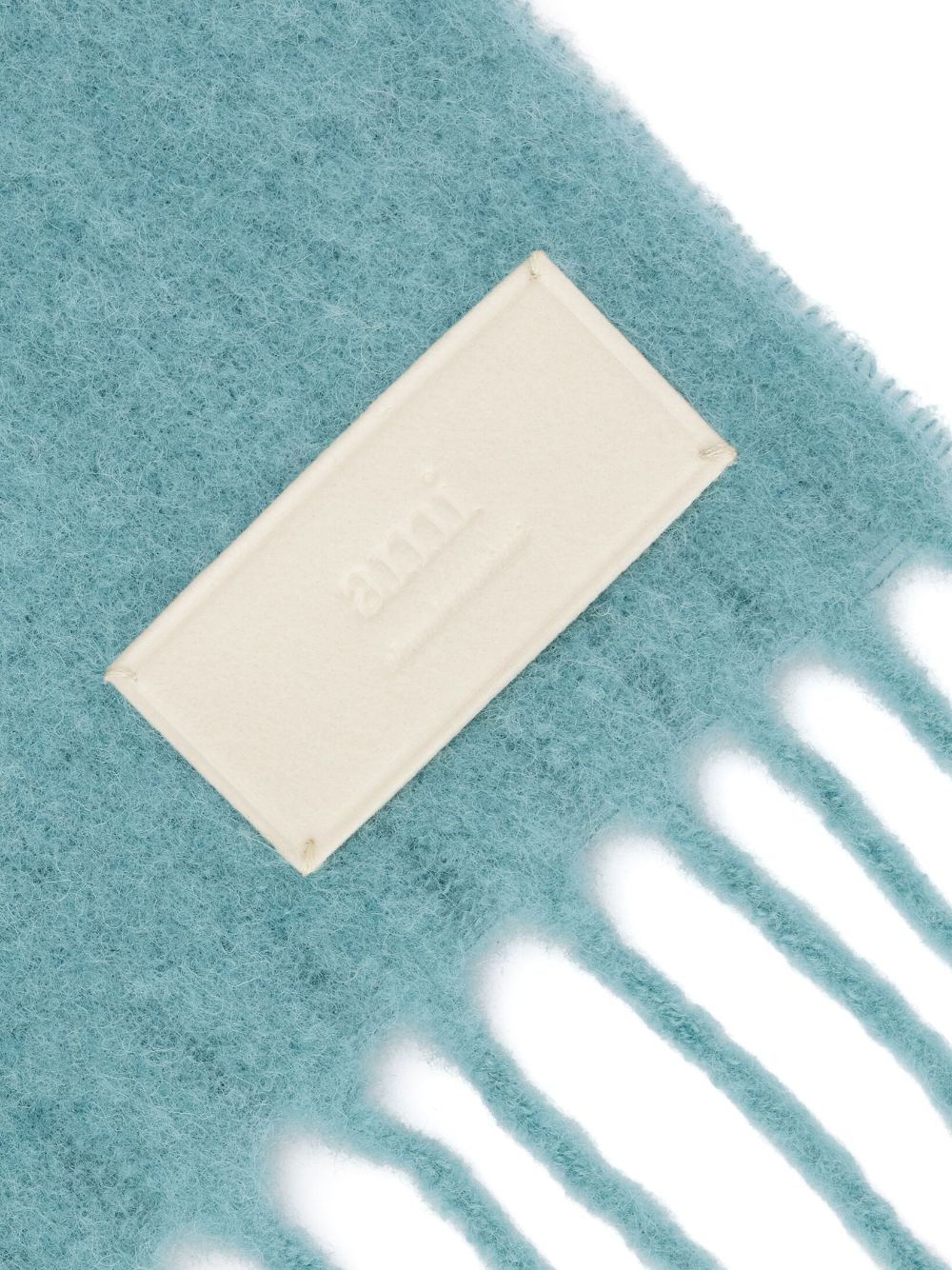 아미 / 공용 오버사이즈 울 머플러 아쿠아마린 USF417 AA0003 468 STK - AMI