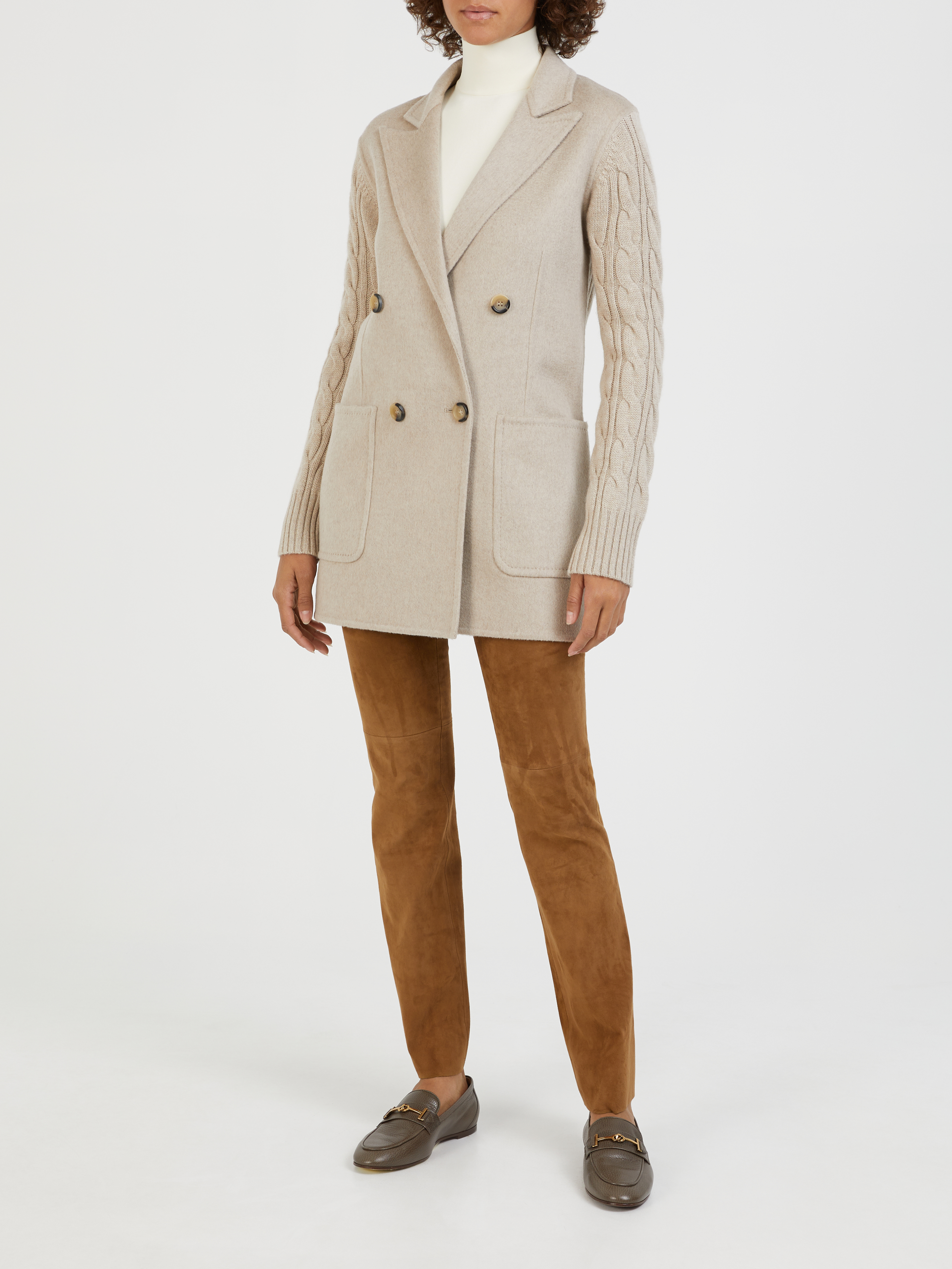 막스마라 / 여성 달리다 울 캐시미어 더블 코트 베이지 2313160239600 002 STK - MAX MARA