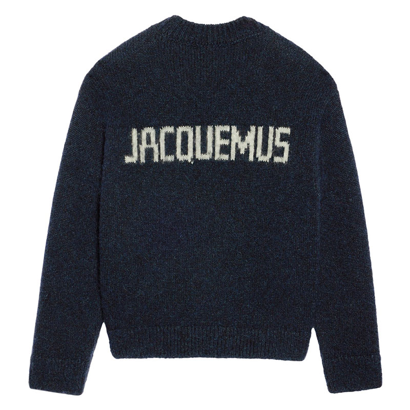 자크뮈스 / 공용 라 마이유 파반 자카드 로고 스웨터 다크네이비 236KN284 2329 390 STK - JACQUEMUS
