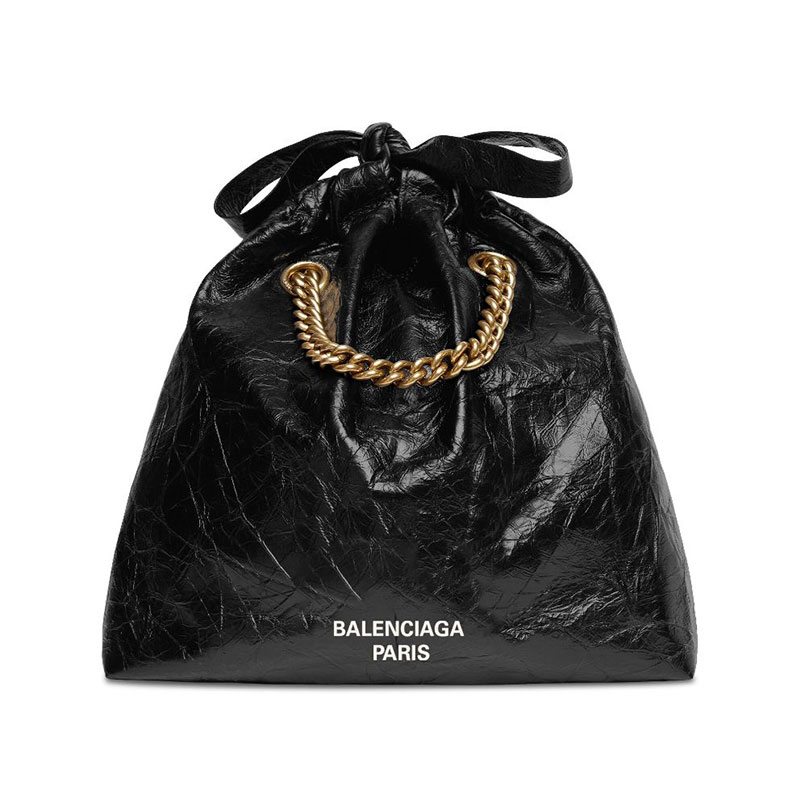 발렌시아가 / 스몰 크러쉬 토트백 블랙 742942 210IT 1000 STK