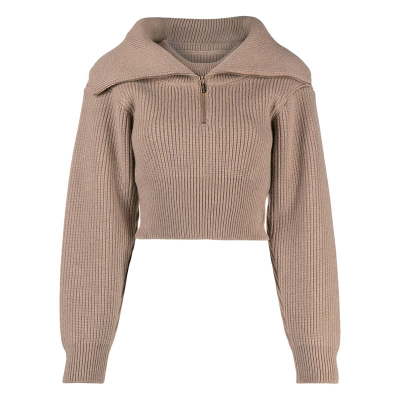 자크뮈스 / 여성 라 마이유 리소울 더블 칼라 스웨터 라이트베이지 213KN501 2086 130 STK