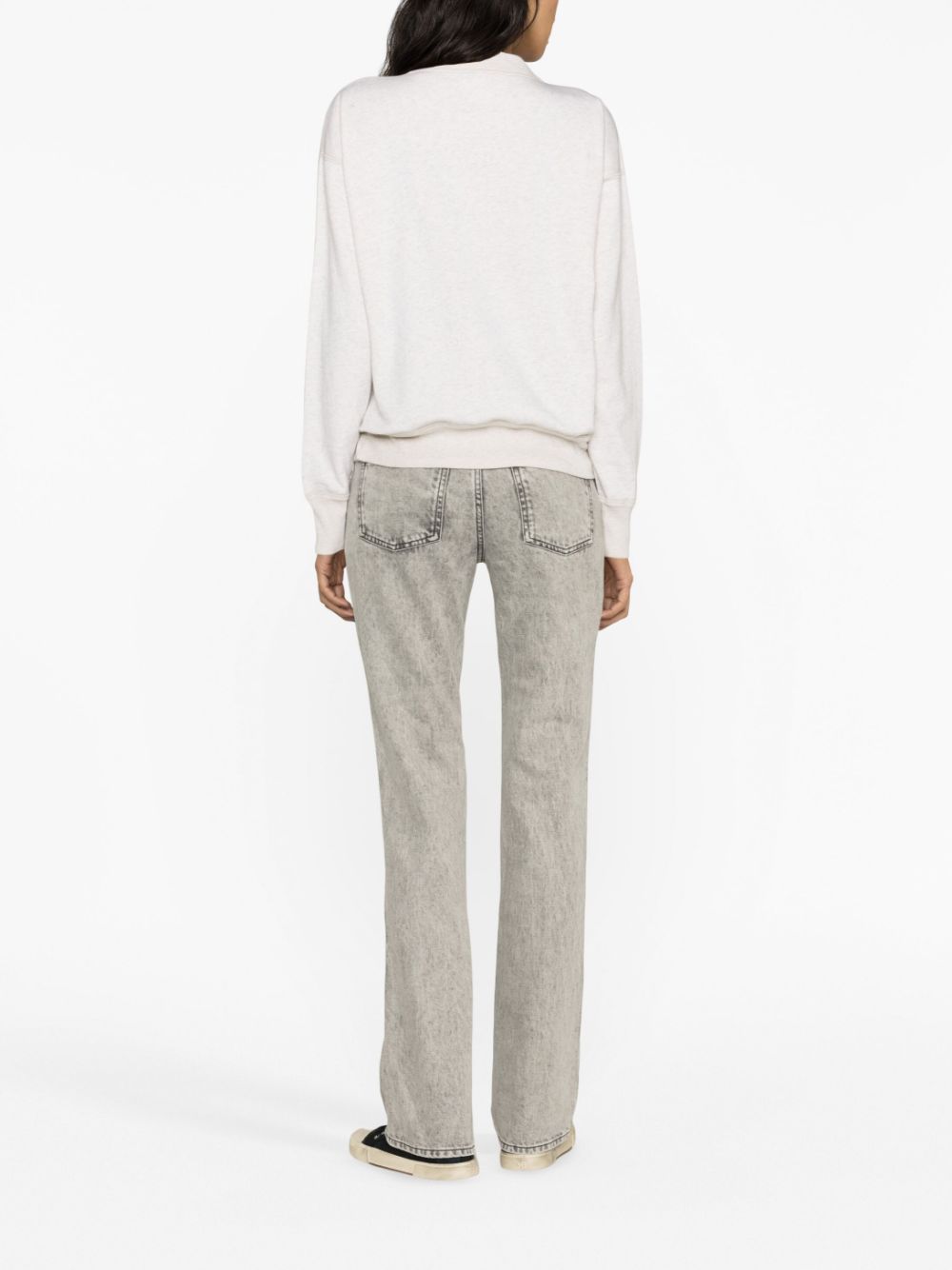 23FW 이자벨마랑 에뚜왈 / 여성 모빌리 로고 스웻셔츠 에크루 SW0003FA A3M56E 23EC STK - ISABEL MARANT ETOILE