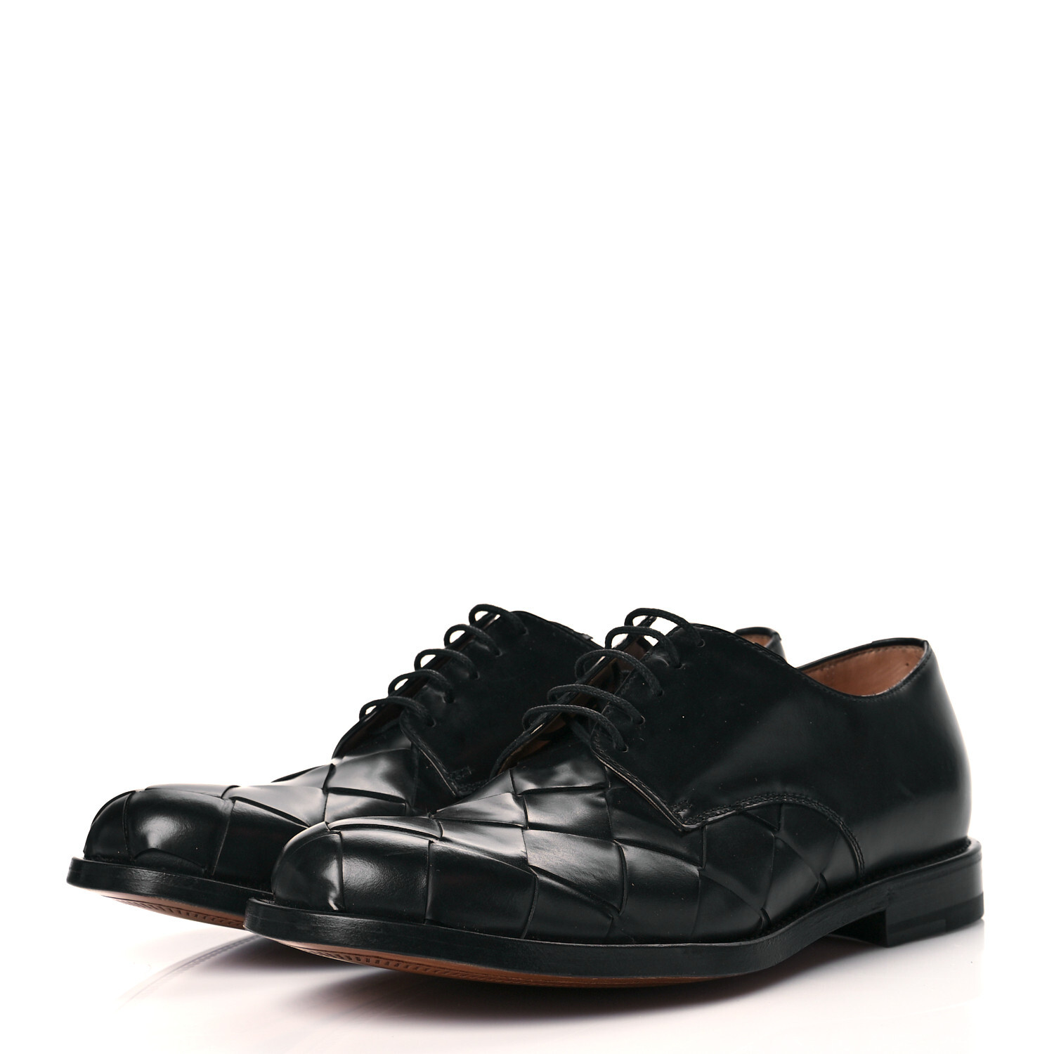 보테가베네타 / 남성 인트레치아토 레이스업 더비 슈즈 블랙 578272 VBPB1 1000 STK - BOTTEGA VENETA