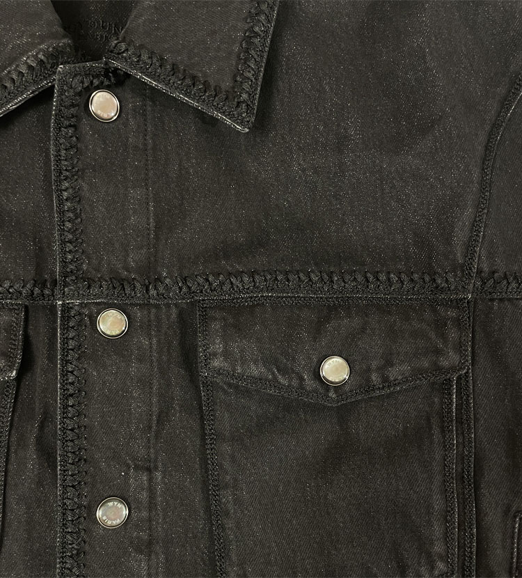 25SS 우영미 블랙 크롭 데님 자켓 W251JP21983B - WOOYOUNGMI