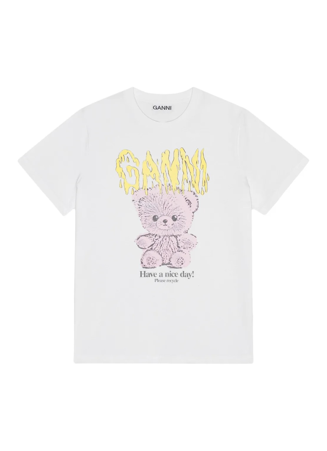 25FW 가니 테디 릴렉스드 티셔츠 화이트 T4289-151 STK