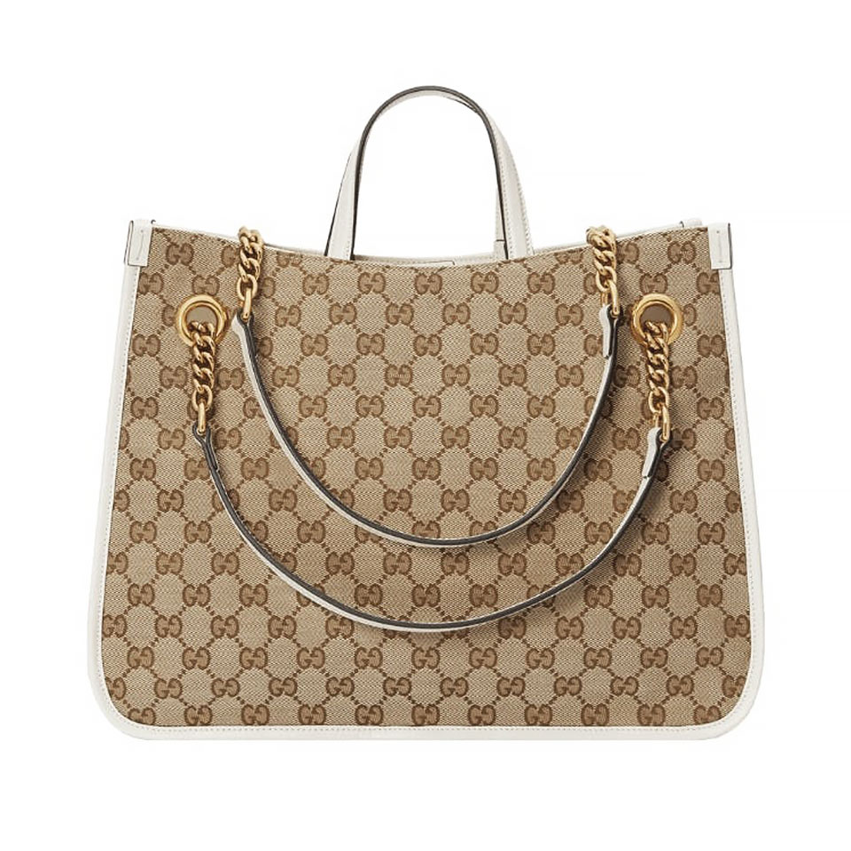 구찌 / 여성 1955 오디피아 홀스빗 미디엄 토트백 베이지/화이트 621144 GY5OG 9761 STK - GUCCI