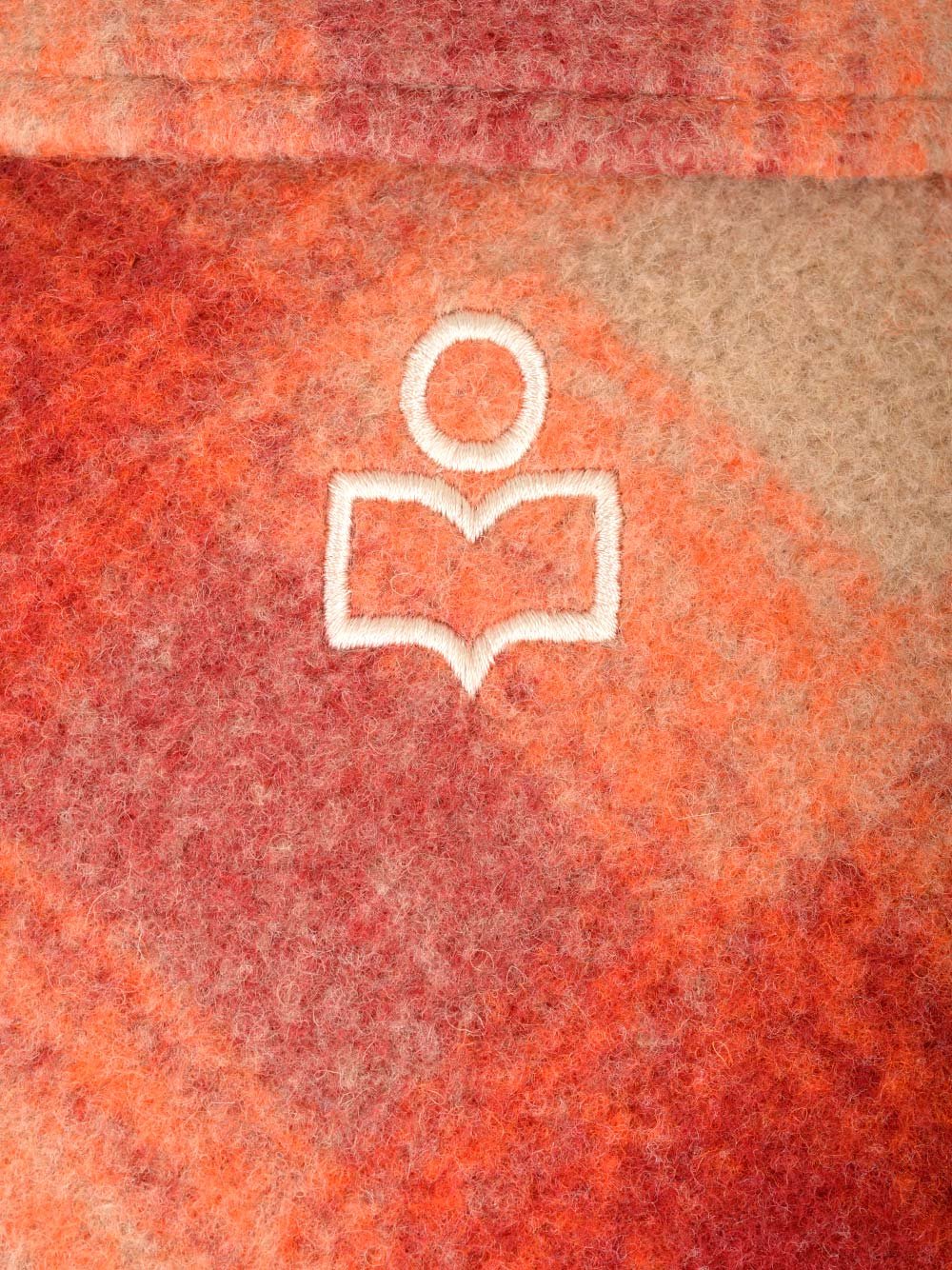 이자벨마랑 에뚜왈 / 여성 폰티지 체크 울 코트 오렌지 MA0018FA A3D27E 11OR STK - ISABEL MARANT ETOILE