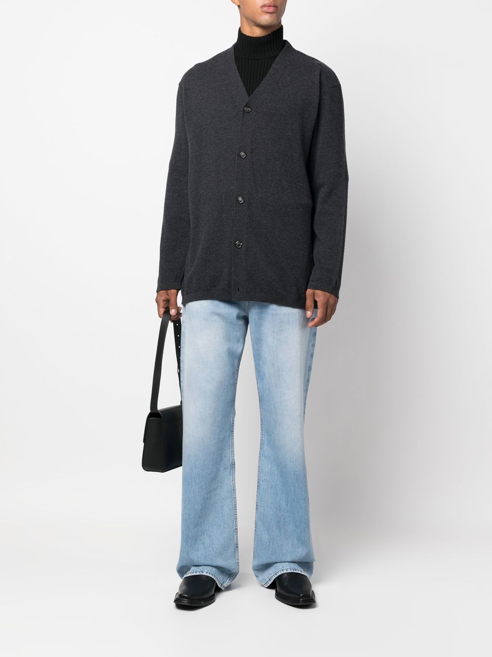  아워레가시 / 남성 울 니트 스웨터 앤트러싸이트 멜란지 M4223KCD STK - OUR LEGACY