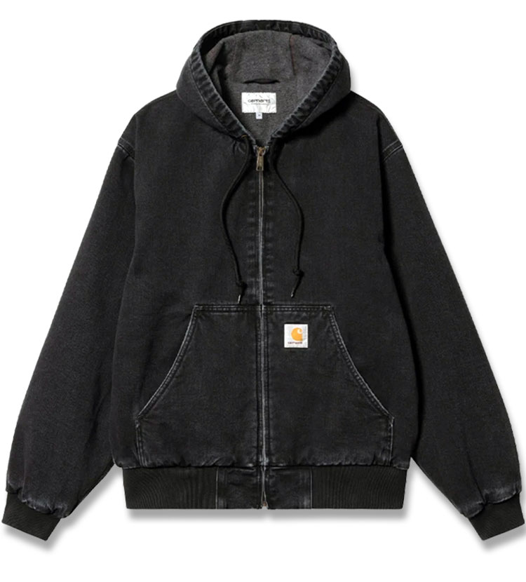 25FW CARHARTT WIP OG 액티브 자켓 후드집업 블랙 스톤워시드 I032232 8906