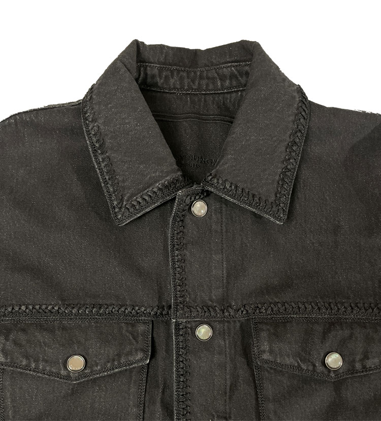 25SS 우영미 블랙 크롭 데님 자켓 W251JP21983B - WOOYOUNGMI