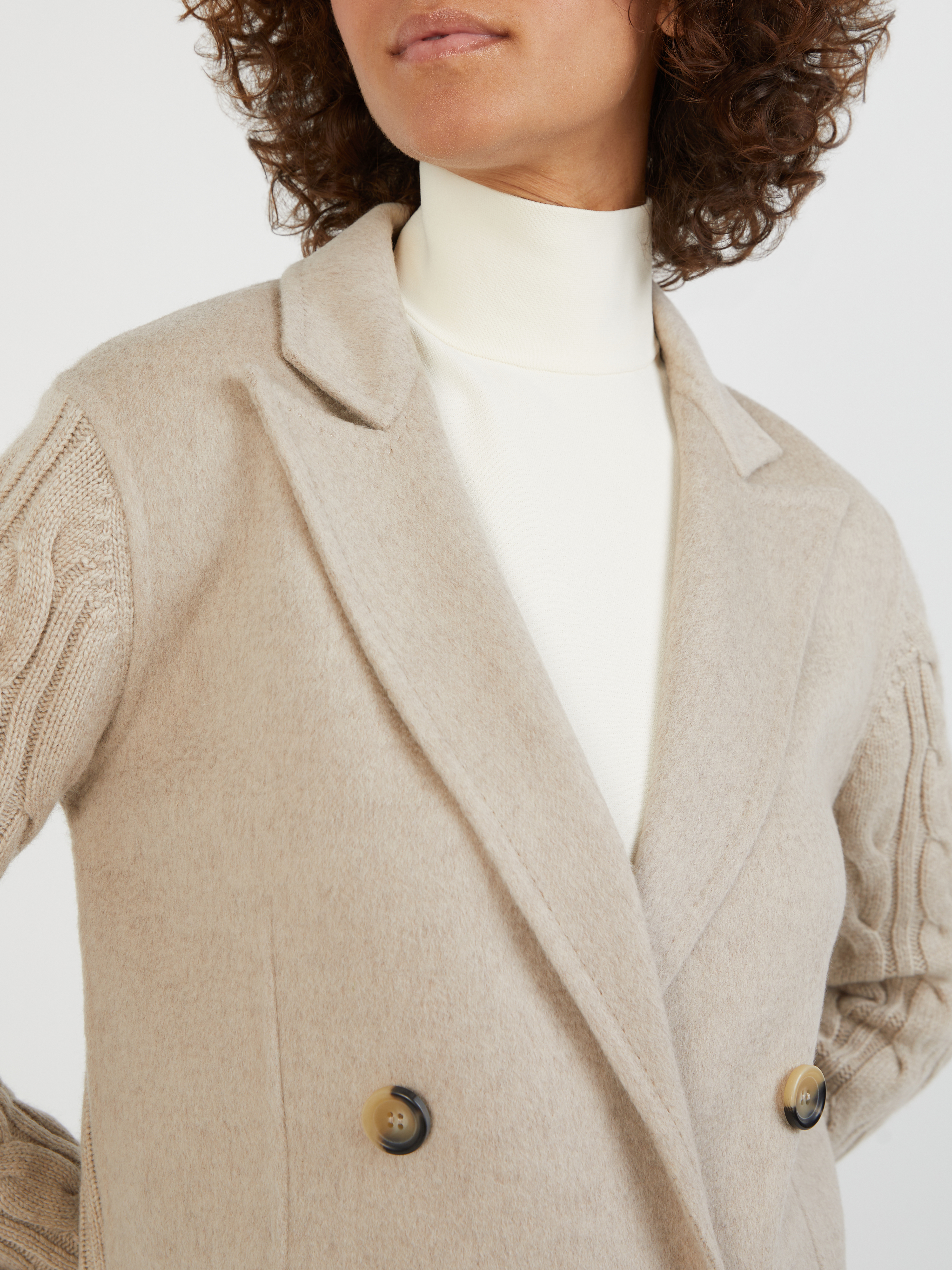 막스마라 / 여성 달리다 울 캐시미어 더블 코트 베이지 2313160239600 002 STK - MAX MARA