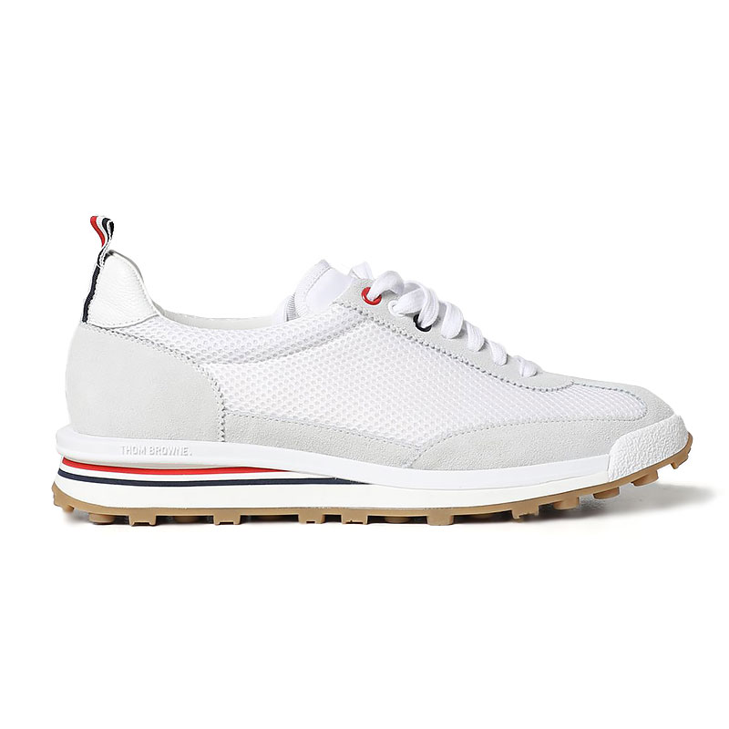  톰 브라운 / 남성 스웨이드 메쉬 스니커즈 화이트 MFD180A 03050 100 STK