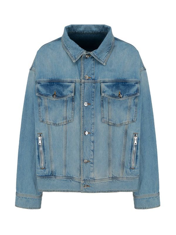 발망 / 남성 로고 워싱 빈티지 데님 자켓 XH1TC145DB53 6FC Light blue BPG