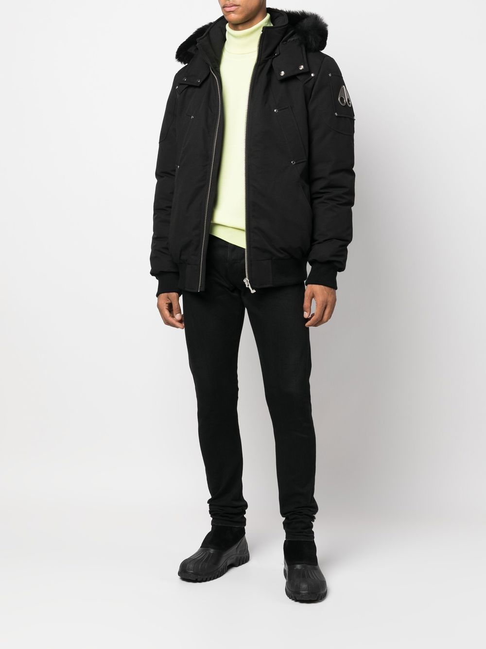 무스너클 / 남성 퍼 후드봄버 숏패딩 자켓 블랙 M32MB000S 305 STK - MOOSE KNUCKLES