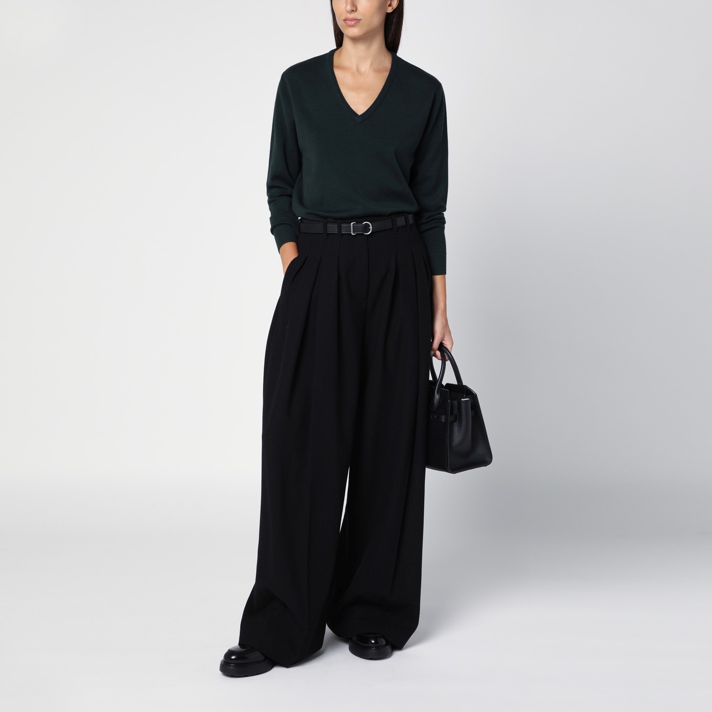 막스마라 / 여성 포레스트 그린 울 스웨터 PEVERAWO GREEN BPG - MAX MARA