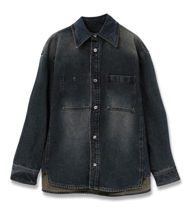 26FW 우영미 블루 백로고 데님 셔츠 MRK