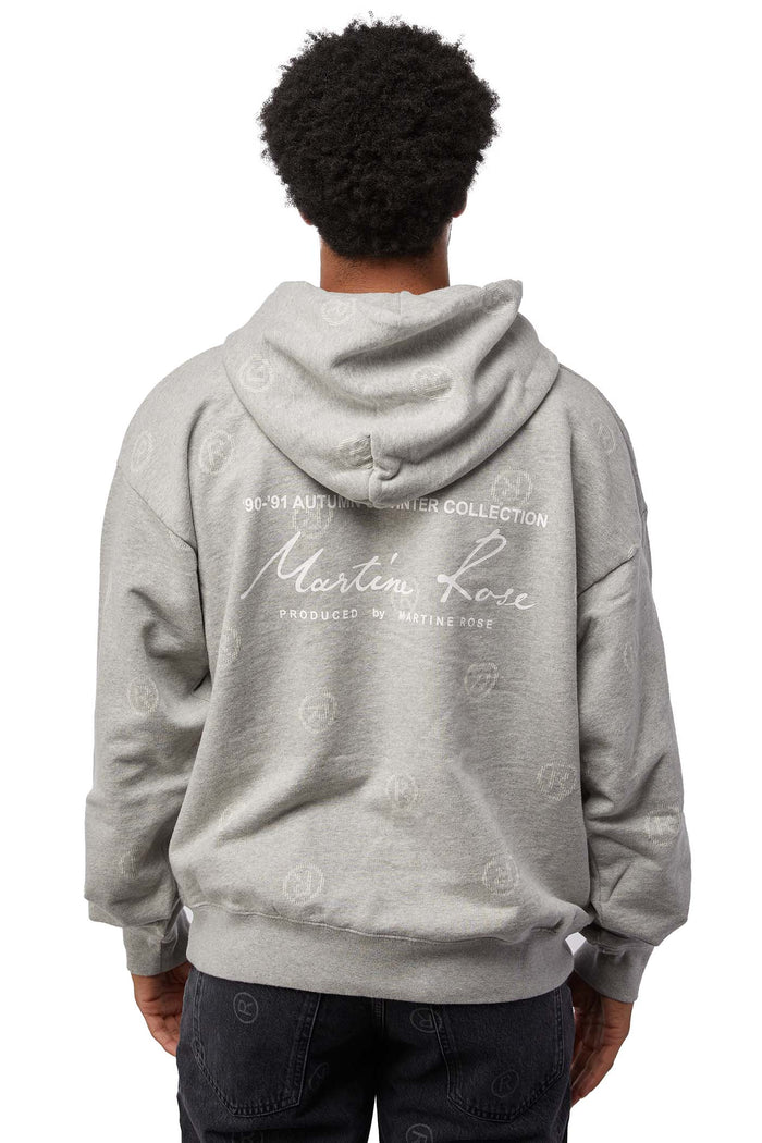 마틴로즈 / 남성 R 패턴 로고 후디 스웨트셔츠 그레이 CMRSS22602FJ GREY STK - MARTINE ROSE