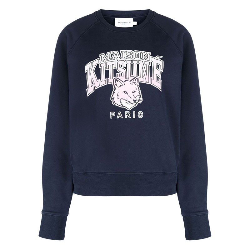 메종키츠네 / 여성 캠퍼스 폭스 스웻셔츠 네이비 LW00301KM0001 P480 STK
