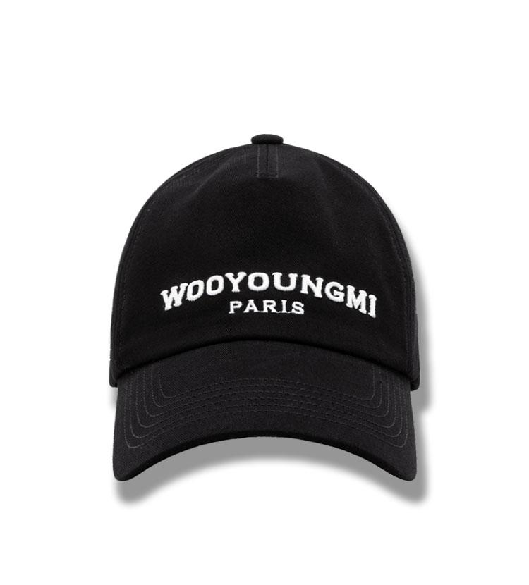 26FW 우영미 자수 로고 볼캡 블랙 MRK
