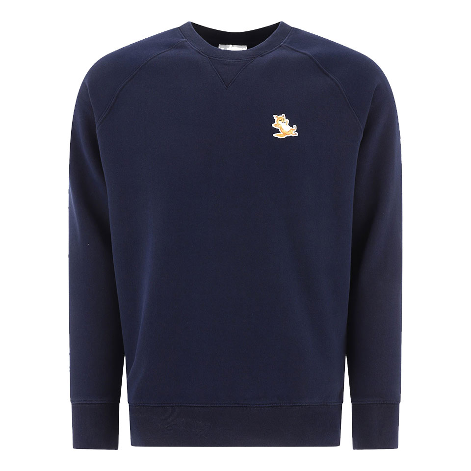 메종키츠네 / 공용 칠랙스 폭스 패치 클래식 스웻셔츠 네이비 GU00342KM0002 P480 STK