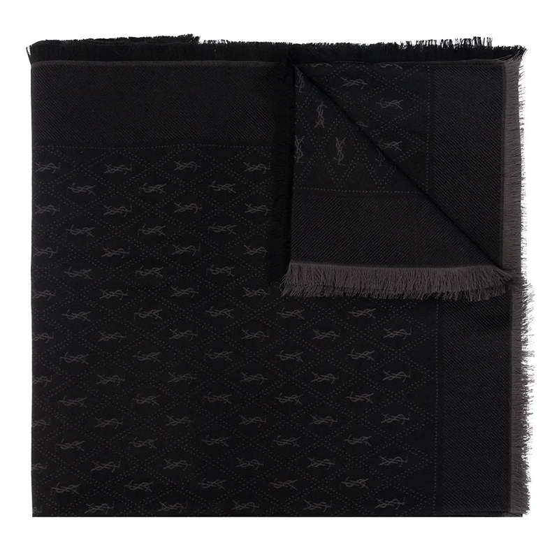 생로랑 / 여성 모노그램 스카프 블랙 689147 3YI74 1061 STK