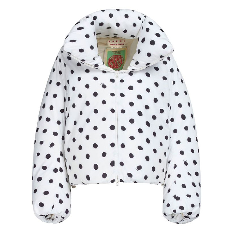  마르니 / 여성 다운숏패딩 포이스 23APIMA0080ATUTP742 SDW01 WHITE/BLACK BPG