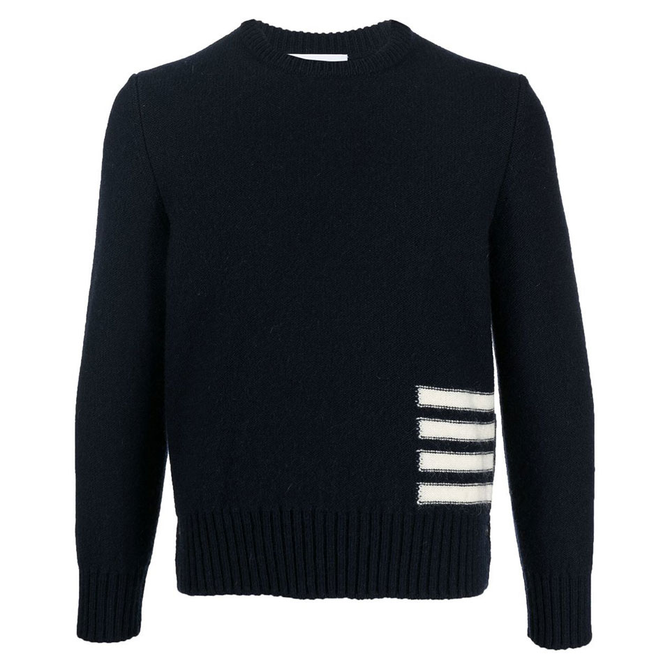 톰브라운 / 남성 도니골 스티치 4-바 스웨터 네이비 MKA448A Y1032 415 STK