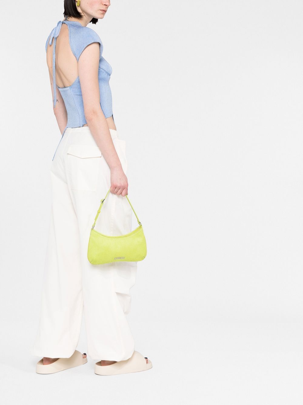 자크뮈스 / 르 비쥬 포니 헤어 숄더백 네온그린 231BA056 3112 540 STK - JACQUEMUS