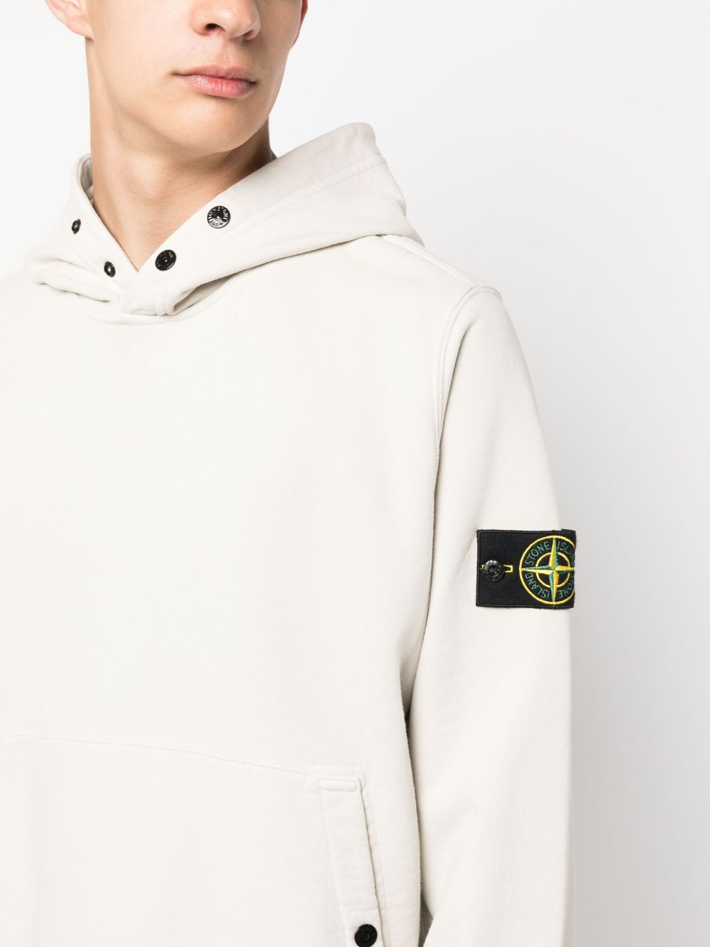 스톤아일랜드 / 남성 로고 와펜 패치 후디 크림 791561720 V0097 STK - STONE ISLAND