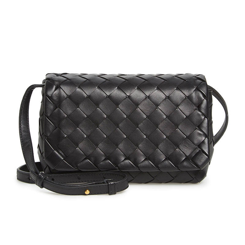 보테가베네타 / 인트레치아토 미니 플랩 크로스백 블랙 609412 VCPP5 8648 STK