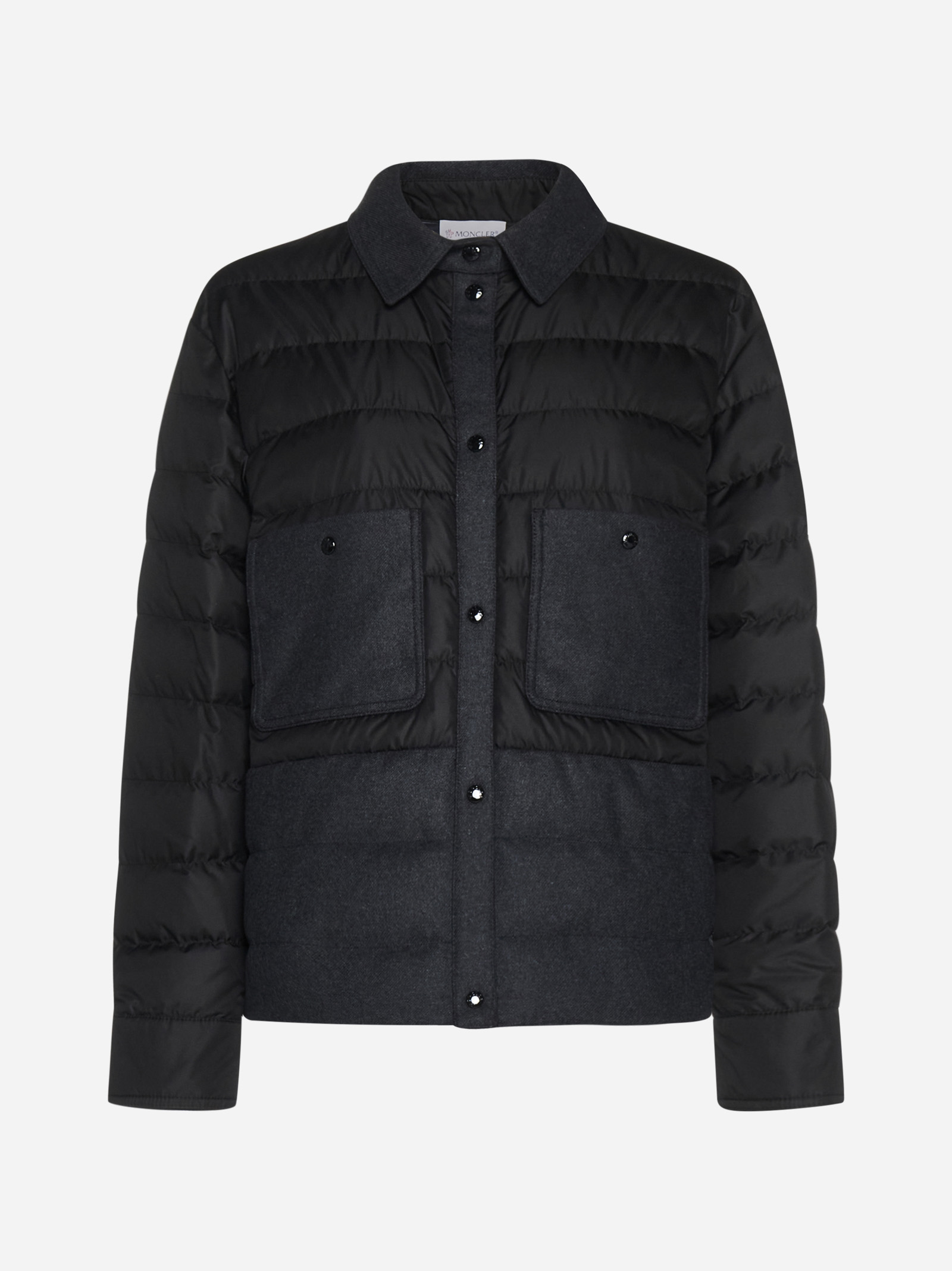 몽클레어 / 여성 포켓 숏패딩 셔츠 블랙 2F00003 59632 999 STK - MONCLER