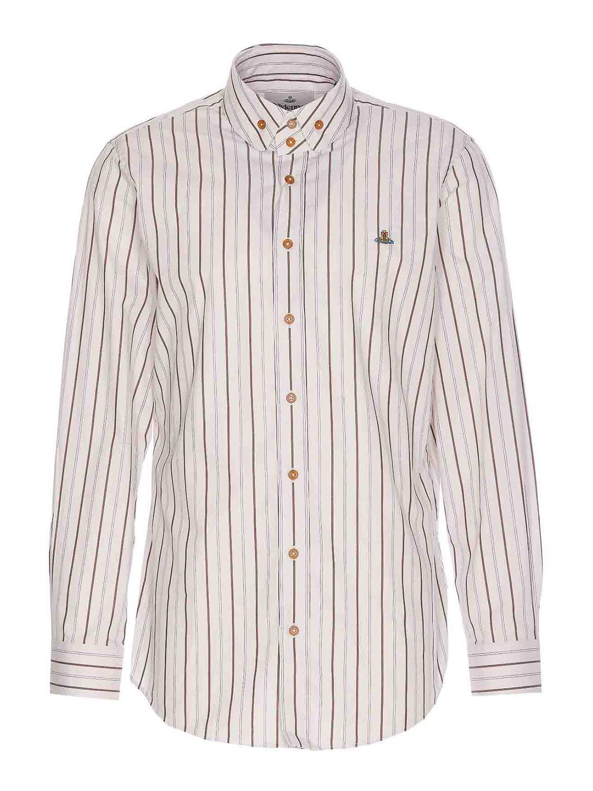  비비안웨스트우드 / 남성 스트라이프 코튼 셔츠 24010005W00VLC205 BEIGE BPG