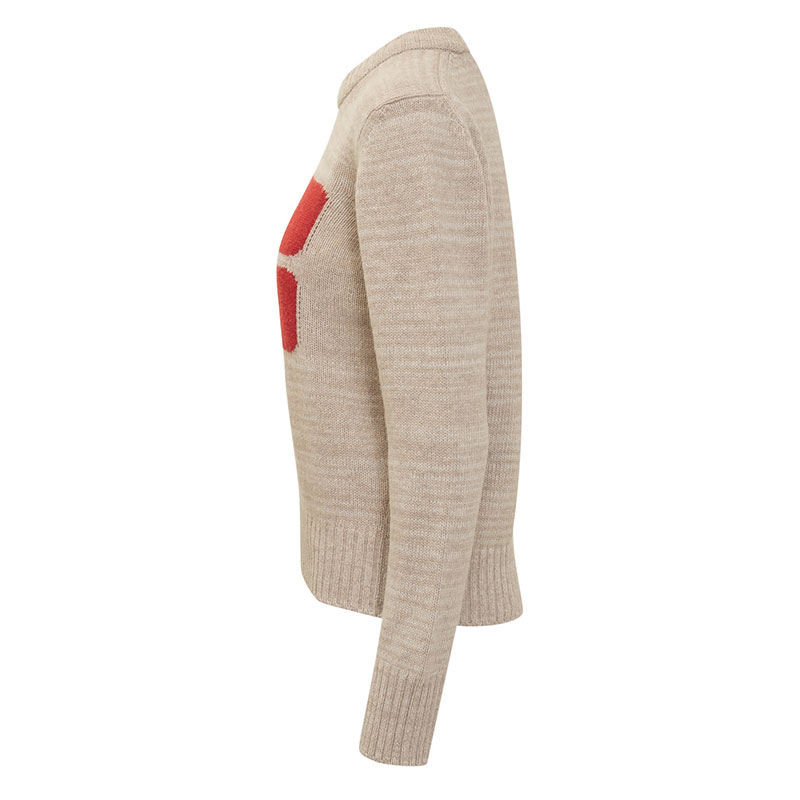 가니 / 여성 버터플라이 그래픽 풀오버 니트 페일 카키 K1960 531 STK - GANNI