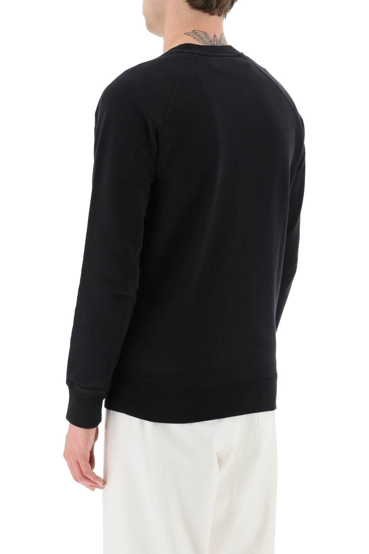 메종키츠네 / 남성 드레스드 폭스 패치 스웨트셔츠 블랙 KM00304KM0001 P199 STK - MAISON KITSUNE